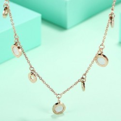 Gold necklace - round charms with Roman numbersNecklaces