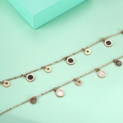 Gold necklace - round charms with Roman numbersNecklaces