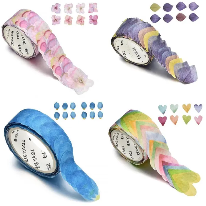 Klebeband - dekorativer Aufkleber - DIY Blütenblattaufkleber - 1 Rolle