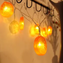 Fruchtscheiben geformte Lichterkette - batteriebetrieben / USB - Zitrone / Limette / Orange