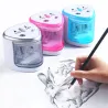 Electric pencil sharpener - double hole - touch switch - with bladesPencil sharpeners