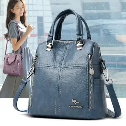 Multifunktionale Umhängetasche - Lederrucksack