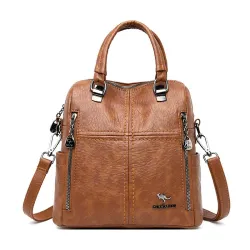 Multifunktionale Umhängetasche - Lederrucksack