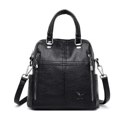 Multifunktionale Umhängetasche - Lederrucksack