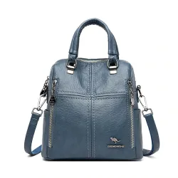 Multifunktionale Umhängetasche - Lederrucksack