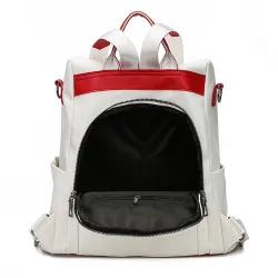 Lederrucksack - Umhängetasche - mit zu öffnender Gesäßtasche