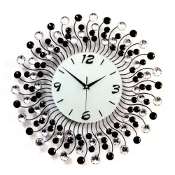 Modern iron wall clock - with crystal decoration - 36cm / 50cmClocks