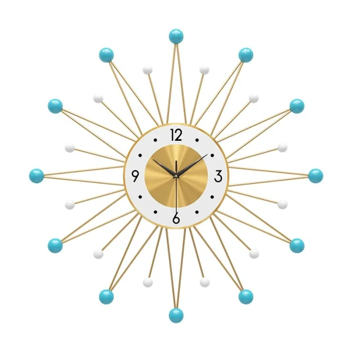 Nordischer Stil - sonnenförmige Wanduhr - 56cm