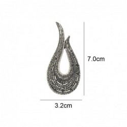 U-shaped brooch - with crystal decorationsBrooches