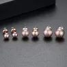 Rose gold metal ball - stud earringsEarrings