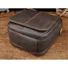 Schulter- / Umhängetasche aus Leder - mit Reißverschlüssen / Taschen