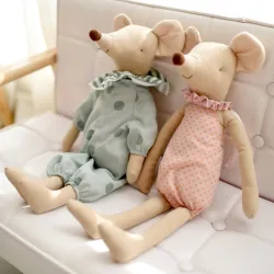 Maus im Pyjama - Stofftier / Puppe