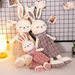 Kaninchen im karierten Kleid - Stofftier / Puppe