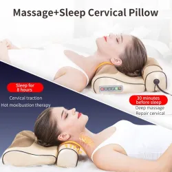 Elektrisches Massagekissen - Zervix- / Traktionsmassagegerät - für Nacken / unteren Rücken - Schmerzlinderung