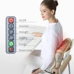 Elektrisches Massagekissen - Zervix- / Traktionsmassagegerät - für Nacken / unteren Rücken - Schmerzlinderung
