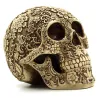 Skull statue - with floral carving - Halloween decorationHalloween & Party