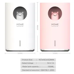 Luftbefeuchter - Ultraschall-Diffusor für ätherische Öle - mit LED - automatische Abschaltung - 700 ml