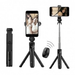 3 in 1 Selfie-Stick-Stativ - ausziehbares Einbeinstativ mit Fernbedienung - Bluetooth
