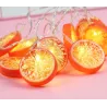 Fruchtscheiben geformte Lichterkette - batteriebetrieben / USB - Zitrone / Limette / Orange