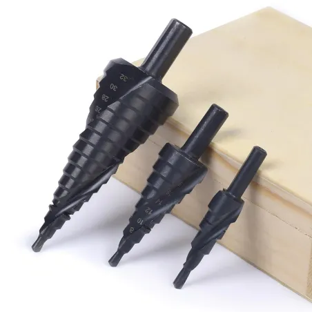 HSS-Kobalt-Stufenbohrer - Stickstoffspirale - 4-32 mm / 4-20 mm / 4-12 mm