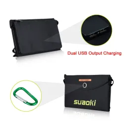 Solarpanel – Batterieladegerät – faltbar – wasserdicht – Dual 5 V/2,1 A USB – 25 W