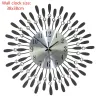 Modern wall clock - sun shape - with crystal decoration - 38 * 38cmClocks