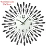 Modern wall clock - sun shape - with crystal decoration - 38 * 38cmClocks