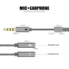 Audio-Splitter - AUX-Kabel - 1 Stecker auf 2 Buchse - 3,5-mm-Buchse