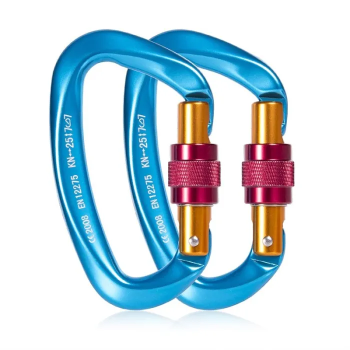 25KN Karabiner - mit Schraubverschluss - zum Wandern / Klettern / Camping
