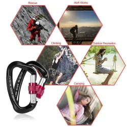25KN Karabiner - mit Schraubverschluss - zum Wandern / Klettern / Camping