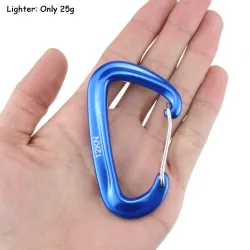 12KN Kletterkarabiner - mit Sicherheitsschloss - Kletterausrüstung