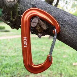12KN Kletterkarabiner - mit Sicherheitsschloss - Kletterausrüstung