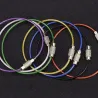 Colorful EDC keychain - stainless steel carabiner - wire cable rope - with screw lockingSurvival tools