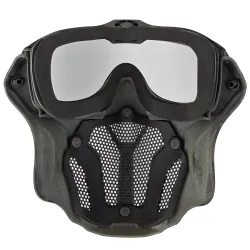 Taktische Vollmaske - mit Gläsern / Antibeschlag-Lüfter - verstellbarer Riemen - Airsoft - Motocross / Paintball