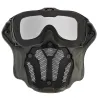 Tactical full face mask - with lenses / anti-fog fan - adjustable strap - airsoft - motocross / paintballMilitary