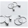 Runde Ohrringe mit Wassertropfen - 925er Sterlingsilber