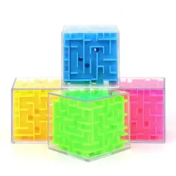 3D-Labyrinth-Zauberwürfel - transparent - sechsseitiger Puzzle-Würfel - Lernspielzeug