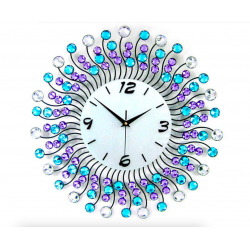 Modern iron wall clock - with crystal decoration - 36cm / 50cmClocks