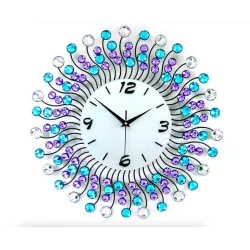 Modern iron wall clock - with crystal decoration - 36cm / 50cmClocks