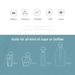 Ultrasonic air humidifier - portable - USB rechargeable - with light - essential oil diffuserHumidifiers