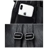 Lederrucksack - mit Handschlaufe / Reißverschlüssen