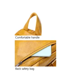 Trendiger Rucksack - Reißverschlüsse vorne / Schnalle - Wachsleder