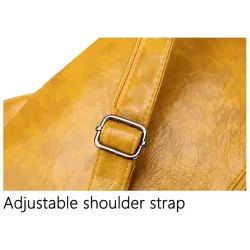 Trendiger Rucksack - Reißverschlüsse vorne / Schnalle - Wachsleder