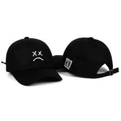 Baseballkappe / Hysterese - verstellbarer Riemen - trauriges Gesichtslogo