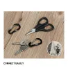 Karabinerhaken - Schnallenhaken - zum Angeln / Wandern / Camping - 6 Stück