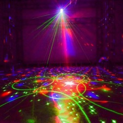 Tragbare Discokugel - Bühnenlicht - Laserprojektor - RGB - LED - mit 60 Mustern