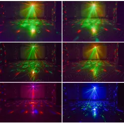 Tragbare Discokugel - Bühnenlicht - Laserprojektor - RGB - LED - mit 60 Mustern
