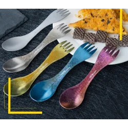Titanium spoon / fork - ultralight - for camping / picnicSurvival tools