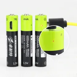 Lithium AAA batteries - USB rechargeable - quick charging - 1.5V - 600mAh - 2 / 4 piecesBattery & Chargers