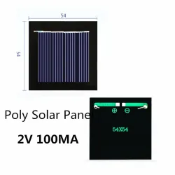 Mini-Solarpanel - 2V 100MA - für wiederaufladbare 1,2V-Batterie - mit DC-Kleinmotor
